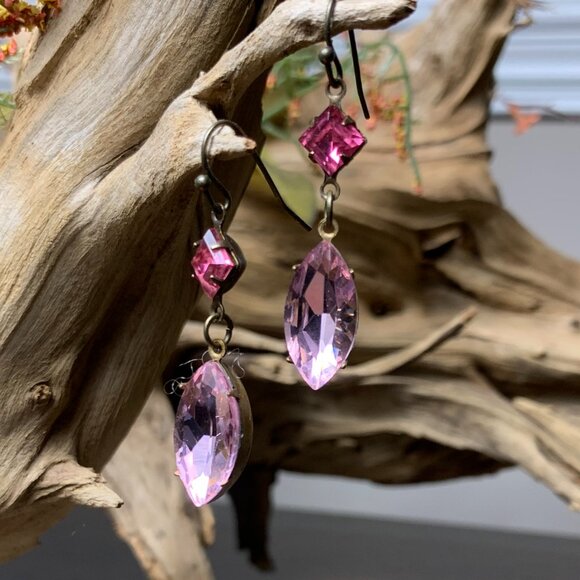 Swarovski Oval Crystal Dangle Earrings - Picture 5 of 9